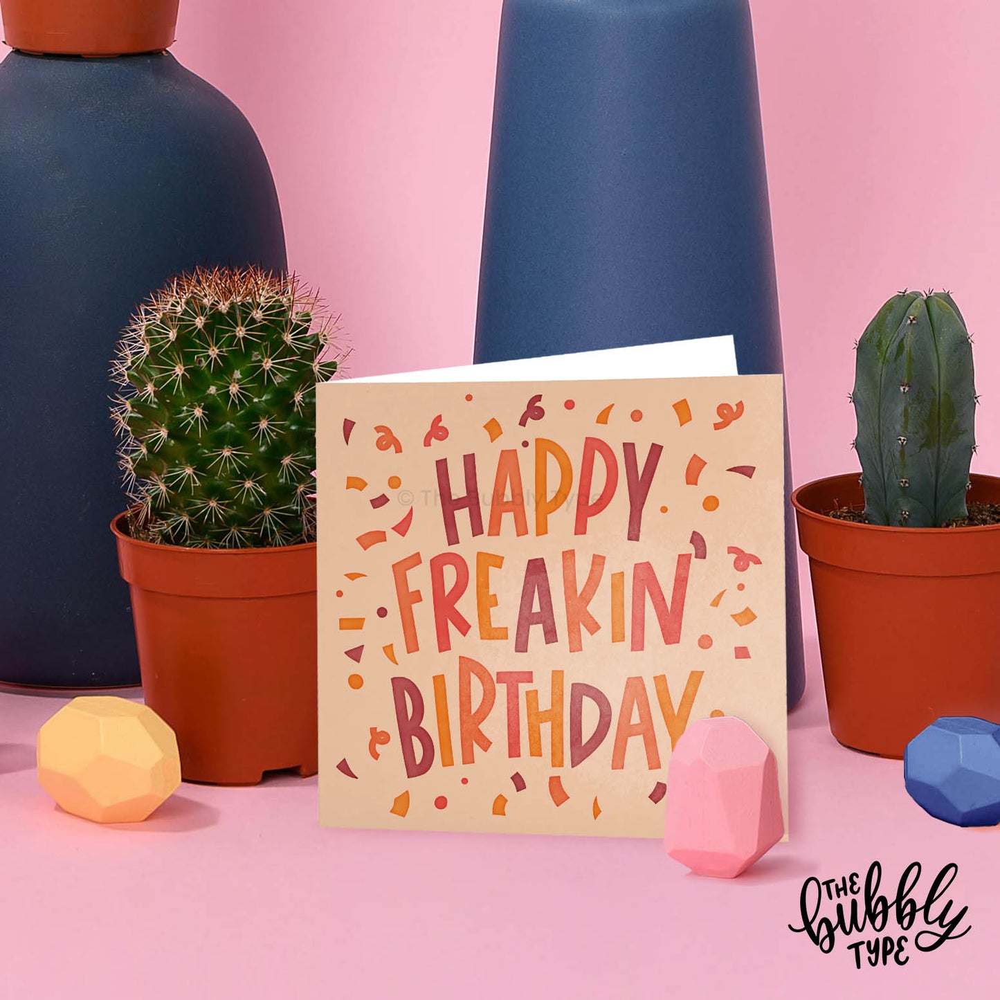 This Happy Freakin' Birthday A6 Greeting Card is a fun and quirky way to celebrate! Featuring a bold design, this unique birthday card is perfect for friends, family, or coworkers. Whether you're looking for a funny birthday card, a handmade greeting card in Australia, or a quirky birthday card that stands out, this design is sure to bring smiles. Shop this Australian-made birthday card and more at The Bubbly Type, available online and at craft markets! 🎉