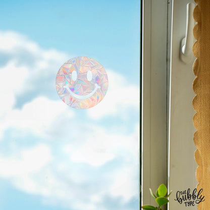 Smile face sun catcher - Rainbow light reflections across the room. Looks great next to plants and crystals. Perfect home decor and makes the best gift for children and adults on their birthday or on Christmas.