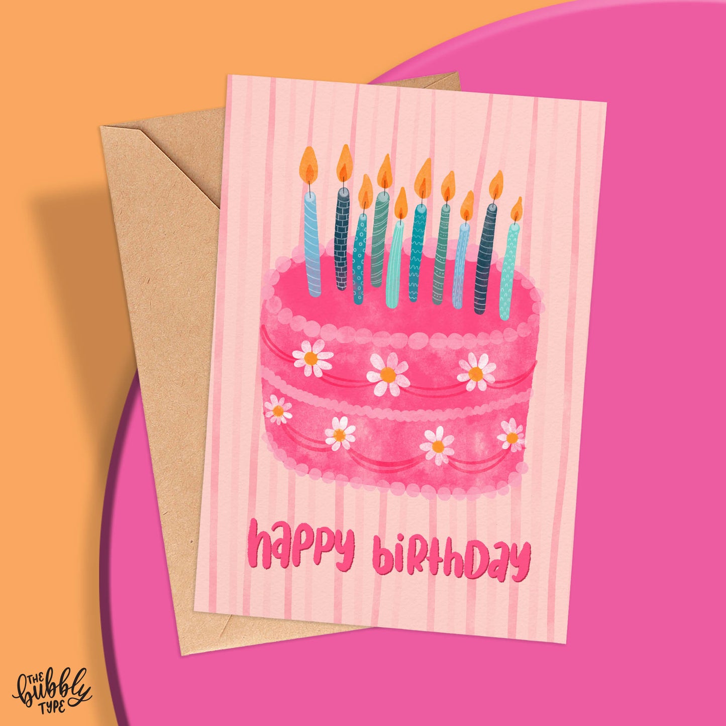 Happy Birthday (Cake) - A6 Greeting Card