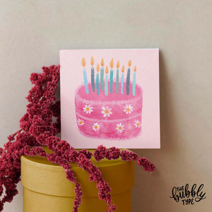 Make birthdays extra sweet with our Pink Birthday Cake A6 Greeting Card! 🎂 Featuring a delightful pink cake illustration, this handmade birthday card is perfect for her birthday, a friend’s birthday, or a child’s celebration. Searching for greeting cards near me, birthday cards with envelopes, or greeting cards to order online in Australia? Shop this eco-friendly, Australian-designed card at The Bubbly Type, available online and at craft markets!