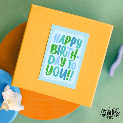 Happy Birthday To You – Blue Greeting Card. Looking for the perfect birthday greeting card? Our "Happy Birthday To You" in Blue is a stylish and modern choice for any celebration! Whether you're searching for greeting cards near me, greeting cards to order online, or a high-quality birthday card with envelopes, this one is sure to impress. Designed with bold blue lettering, this card is perfect for anyone who loves a simple yet thoughtful design. It pairs beautifully with greeting cards and gifts near me an