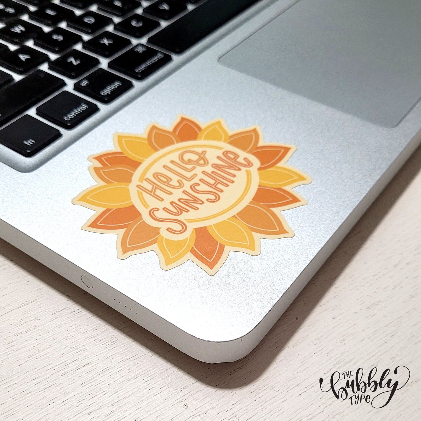 Hello Sunshine Sunflower - Waterproof Vinyl Sticker