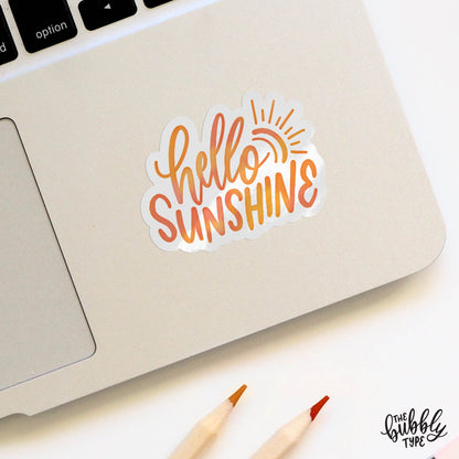 Hello Sunshine (Watercolour) - Matt Sticker