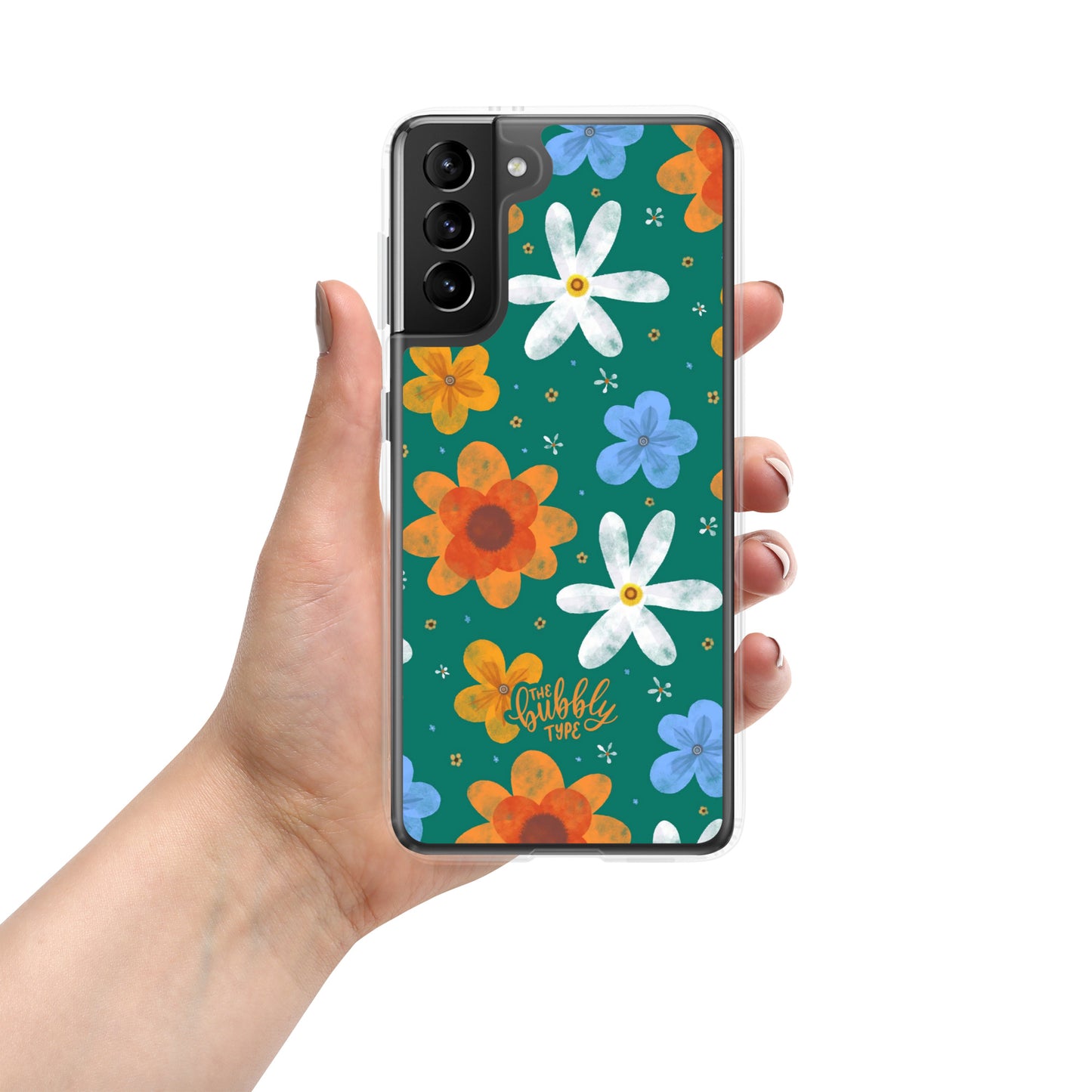 Groovy Flowers (Green) Samsung Case