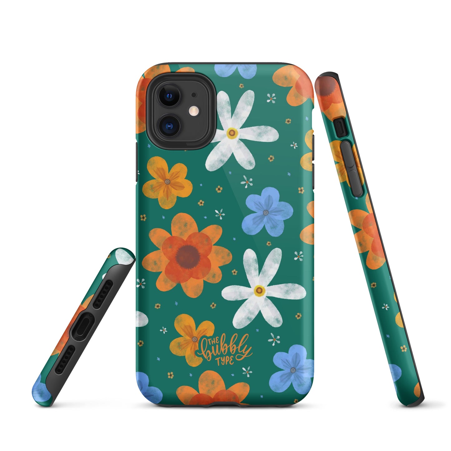 Groovy Flowers (Green) Tough iPhone case